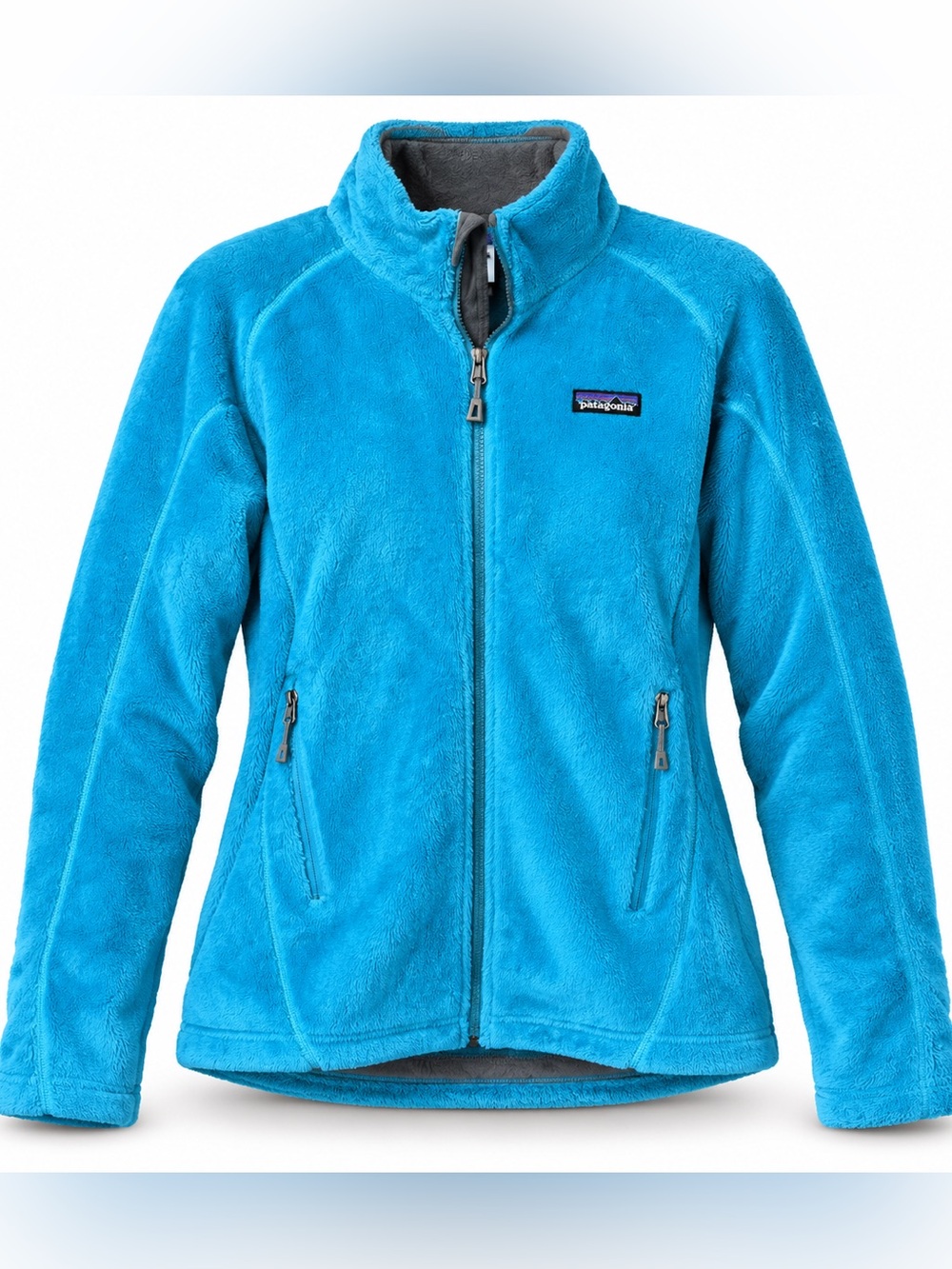 Patagonia Women’s L Polartec Windbloc Fleece Jacket Turquoise Full Zip